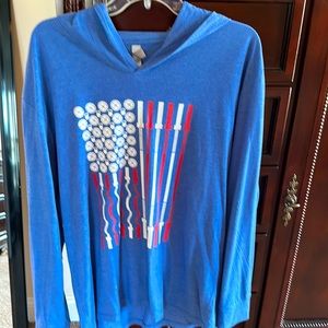 Long sleeve pull over hooded T Shirt